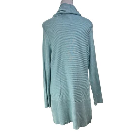 Adrienne Vittadini Cowl Neck Tunic Sweater Reef Heather Size Large - Picture 5 of 8